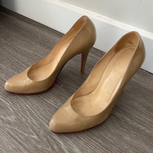 Nude Christian Louboutins 37.5